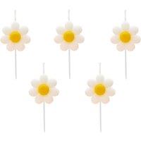 Club Green Daisy Shaped Celebration Candles - Pack of 5