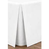 Catherine Lansfield Easy Iron 180 Thread Count Polycotton Percale Base Valance Sheet in White | Size: King