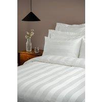 Soak&Sleep 600TC Dobby Stripe Egyptian Cotton Oxford Pillowcase Pair in White | Size: Super King