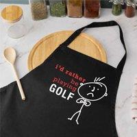 60 SECOND MAKEOVER I'd Rather Be Playing Golf Apron in Black