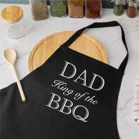60 SECOND MAKEOVER Dad King of the BBQ Apron in Black