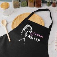 60 SECOND MAKEOVER I'd Rather Be Asleep Apron in Black