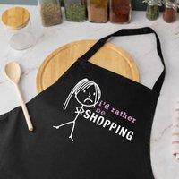 60 SECOND MAKEOVER I'd Rather Be Shopping Apron in Black