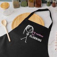 60 SECOND MAKEOVER I'd Rather Be Clubbing Apron in Black