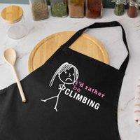 60 SECOND MAKEOVER I'd Rather Be Climbing Apron in Black