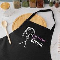 60 SECOND MAKEOVER I'd Rather Be Diving Apron in Black