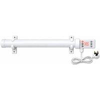 MYLEK Tubular Heater with Built in Digital Timer 120w in White