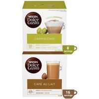 NESCAFE Dolce Gusto Dolce Gusto Cafe Au Lait & Cappuccino Pods 32 Pack in Brown