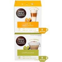 NESCAFE Dolce Gusto Dolce Gusto Cappuccino & Latte Macchiato Pods 32 Pack in Brown