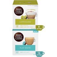 NESCAFE Dolce Gusto Dolce Gusto Flat White & Cappuccino Pods 32 Pack in Brown