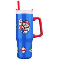 Super Mario Insulated Tumbler 920ml Stainless Steel Water Bottle With Straw in Blue