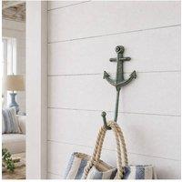 Gifts Direct 2 U Nautical Metal Anchor Coat Hook, Teal - Wall-Mounted Decorative Hook