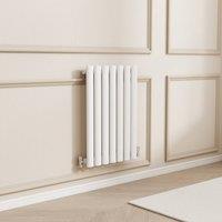 Banyetti Orva White Horizontal Single Oval Column Radiator - 600mm x 413mm