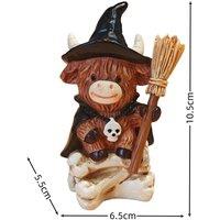 Quipulse Highland Cow Resin Figurines in Black