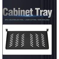 PAWNORA 1U Modem Rack Mount Shelf 25CM in Black