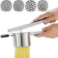 PAWNORA Potato Ricer Puree Masher in Silver