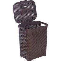 PAWNORA Laundry Bin Basket 45L Brown