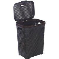 PAWNORA Laundry Bin Basket 55L Brown