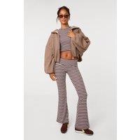 Pink Vanilla Women's Light Brown Hooded Elasticated Hem Fleecy Jacket
