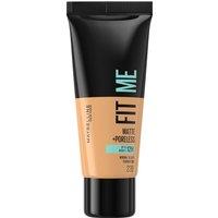 Maybelline Women's Fit Me Matte & Poreless Full Coverage Matte Blendable Normal to Oily Skin Foundation in Natural Beige | Size: 30ml