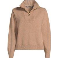 Lands' End Women's Slim Fit Quarter Zip Drifter Jumper in Camel | Size: XL