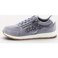 Damart Women's Amortyl water-repellent trainers - leather/textile upper in Grey | Size: 4
