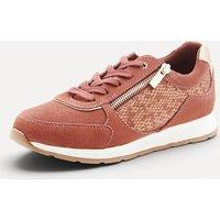 Damart Women's Amortyl water-repellent trainers - leather/textile upper in Brown | Size: 4