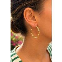 Otis Jaxon London Women's Large 18K Gold Plated Twisted Hoops