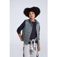 Animal Women's Insulated Warm Cosy Water Resistant Casual Full Zip Outdoor Down Gilet in Olive | Size: 8