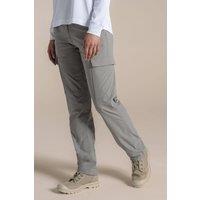 Craghoppers Women's NosiLife Rif Stretch Cargo Lightweight Trousers in Pale Green | Size: 12