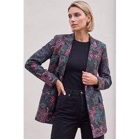 Roman Women's Floral Edge To Edge Jacket in Mauve | Size: 12