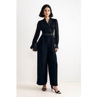 Phase Eight Women's Veronica Tux Jumpsuit in Black | Size: 18