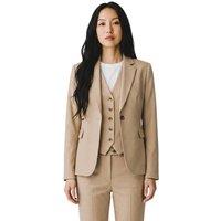 Infinity Leather Women's Prince of Wales 3 Piece Tailored Formal Suit - TPW-54 in Beige | Size: 8