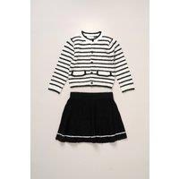 Miss Girl's Wool Blend Knit Jumper & Skirt Set in Black | Size: 2 Years