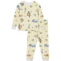 Disney Girl's Winnie The Pooh Fleece Pyjamas in Yellow | Size: 2-3 Years