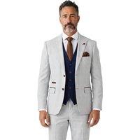 Infinity Leather Men's Mark Stone Check 3 Piece Race Day Formal Suit in Light Sand | Size: 44R