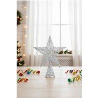 Living and Home Christmas Tree Topper Star Ornament Home Decor in Silver