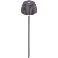 BRILONER Anthracite 1.5W Rechargeable Touch LED Spike Light in Black
