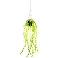Gardenwize Solar Hanging Faux Plant in Pot with 60 LED Lights in Green