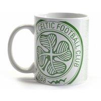 Celtic FC Halftone 0.3kg Boxed Mug in White