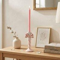 Garden Greatness Resin Candy Cane Bow Candle Holder | Size: 1 Pack
