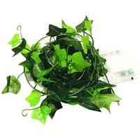 SPETLEK 10m LED Ivy Leaf Garland Fairy String Lights Hanging Light in Green
