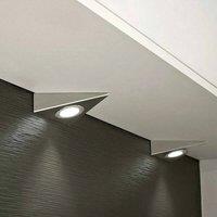 PAWNORA 2PCS Day White Under Cabinet Triangle Light in Silver