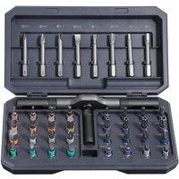 SPETLEK 42 in 1 Magnetic Screwdriver Set DIY Ratchet Screwdriver in Black | Size: 1000mm x 400mm