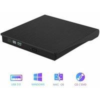 SPETLEK USB 3.0 Slim External DVD CD RW Writer Drive Burner Player in Black