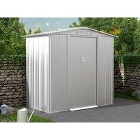 Vente-unique Galvanised Steel Garden Shed - Grey - 2.36 M - LINUS in Light Grey