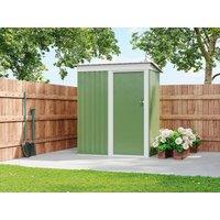 Vente-unique Galvanised Steel Garden Shed - Sage Green - 1.39 M - BIRON