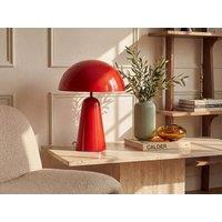 Vente-unique Mushroom Table Lamp In Metal - D39 X H52 Cm - Glossy Red - LARKIN