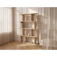 Vente-unique Shelving Unit With 4 Shelves - Light Natural & Beige - NELERIA