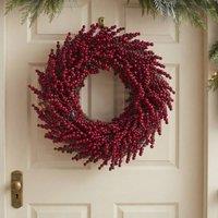 Garden Greatness Large Artificial Festive Red Berry Wreath | Size: 1 Pack